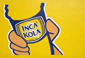 Motif Collection: A painted sign for Inca Kola