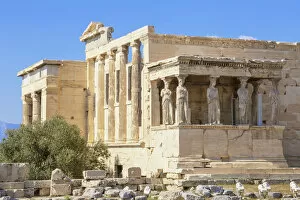 Columns Collection: Porch of Caryatids, Erechtheion Temple, Acropolis, Athens, Greece