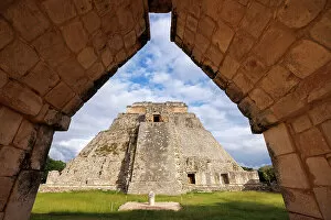 Mayan Ruins Collection: Pyramid of the Magician, Uxmal, Yucatan peninsula, Mexico