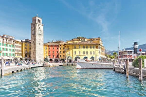 Villages Collection: Riva del Garda, Lake Garda, Trento province, Trentino Alto Adige, Italy. The harbor