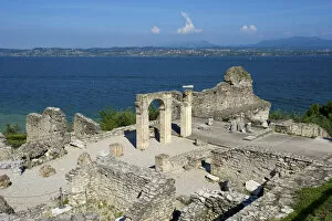 Sirmione Collection: Roman archaeological site, Catull Thermal bath in Sirmione, Lake Garda, Italy