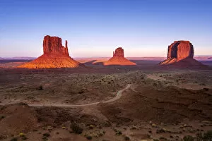 Valley Of The Rocks Collection: Scenic view of The Mitten buttes at sunset, Monument Valley, Arizona, USA