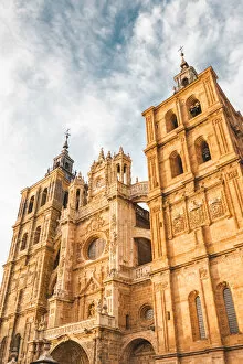 Spain, Castile and Leon, Astorga. The gothic Cathedral of Astorga
