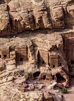 Archaeology Collection: Street of Facades, elevated view, Petra, Ma an Governorate, Jordan