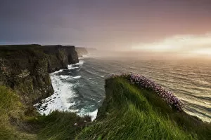 Sunset at Cliffs of Moher, Doolin, Clare, Ireland, Northern Europe
