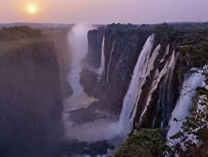 Sight Seeing Collection: Sunset over the magnificent Victoria Falls