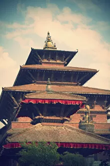Durbar Square Gallery: Taleju Temple, Durbar Square, Patan (UNESCO World Heritage Site), Kathmandu, Nepal