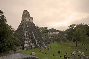 Mayan Ruins Collection: Tikal Pyramid ruins (UNESCO site)