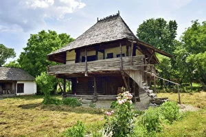 Traditional farmhouse. Museum of Viticulture and Tree Growing, Golesti. Arges County