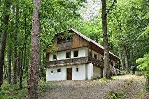 Traditional house in the forest. Bran, Brasov county