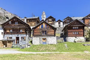 Tourist Attractions Gallery: Traditional houses of Bosco Gurin, Vallemaggia, Canton of Ticino, Switzerland, Europe