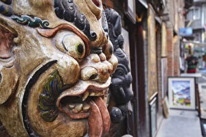 Patan Gallery: Traditional mask, Patan (UNESCO World Heritage Site), Kathmandu, Nepal