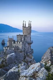 Crimea Collection: Ukraine, Crimea, Yalta, Gaspra, The Swallows Nest castle perched on Aurora Clff