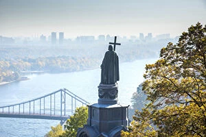Dnieper Collection: Ukraine, Kyiv, Saint Volodymyr Monument, Dedicated To The Great Prince of Kyiv