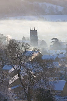 Villages Collection: View of Wotton Under Edge, Gloucestershire, Cotswolds in winter with snow