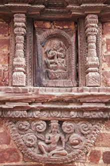 Durbar Square Gallery: Detail of wooden carvings, Durbar Square (UNESCO World Heritage Site), Kathmandu, Nepal