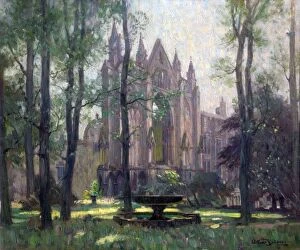 Ruin Collection: Newstead Abbey, the Monks Wood, Nottinghamshire (Newstead Abbey from the North West)- Arthur Spooner
