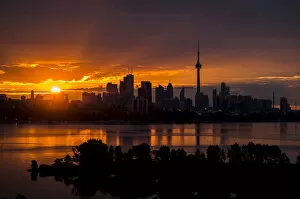 Tower Collection: The sun rises over the skyline in Toronto