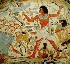 Egypt Collection: Mural from the wall of the tomb-chapel of Nebamun near Thebes Egypt dates to around 1350 - 1400 BC