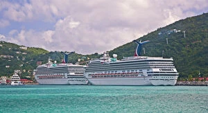 Us Virgin Islands Gallery: Carnival Cruise Line ships Truimph and Glory'