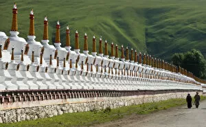 Pagoda Collection: Chortens of Huiyuan Temple, Bamei, Garze Tibetan Autonomous Prefecture, western Sichuan