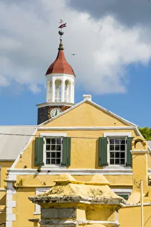 Christiansted Gallery: Historic steeple building downtown Christiansted, St. Croix, US Virgin Islands