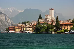 Lake Garda Collection: ITALY, Verona Province, Malcesine. Lakeside town view