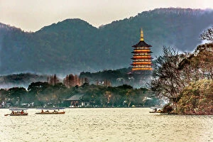 Pagoda Collection: Leifeng Pagoda, Hangzhou, Zhejiang, China