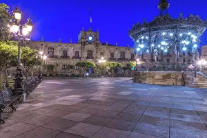 Government Gallery: Mexico, Jalisco; Guadalajara, Plaza de Armas at Dawn