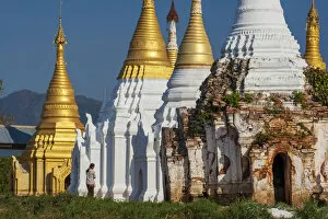 Pagoda Gallery: Myanmar, Shan State, Indein, Shwe Indein Pagoda