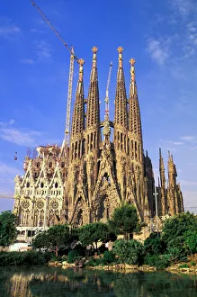 Design Gallery: Spain, Barcelona. Sagrada Familia Cathedral, designed by Antoni Gaudi
