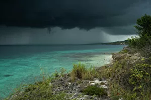 Netherlands Antilles Gallery: Storm over Ocean Western BONAIRE, Netherlands Antilles, Caribbean
