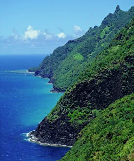 Vibrant Gallery: USA; Kauai Hawaii; The Na Pali coast of Kauai