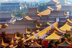 Pagoda Gallery: Yellow roofs, Forbidden City, Beijing, China