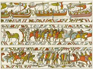 Medieval Collection: Bayeaux Tapestry portraying the Norman Conquest