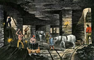 Work Collection: Coal mine in England, 1850s