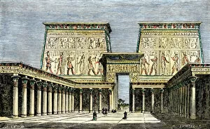 Egypt Collection: Great temple at Thebes, ancient Egypt