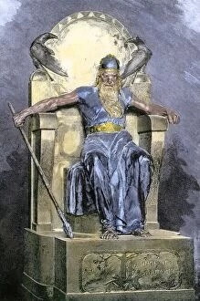 Illustration Gallery: Odin on his throne