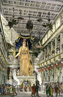 Religion Collection: Statue of Athena in the Parthenon of ancient Athens