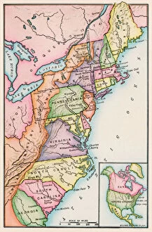 Illustration Gallery: Thirteen original colonies in 1776