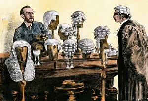 Style Collection: Wigs for English lawyers, 1800s