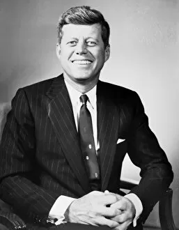 Seated Gallery: 35th President of the United States. Photographed c1960