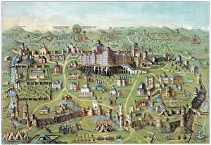 ANCIENT JERUSALEM. The ancient city of Jerusalem, with Solomons Temple in the center ANCIENT JERUSALEM. The ancient city of Jerusalem, with Solomons Temple in the center