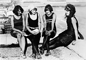 Seated Gallery: ATLANTIC CITY: WOMEN. Four New York bathing beauties at the carnival in Atlantic City, New Jersey