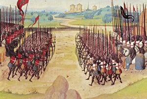 Medieval Gallery: BATTLE OF AGINCOURT, 1415. Battle between the French and English at Agincourt, France, 1415