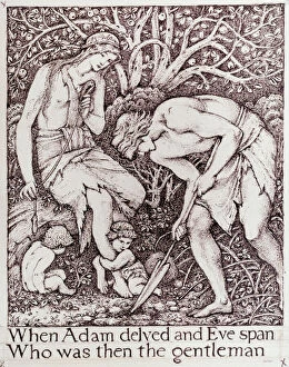 Garden Collection: BURNE-JONES: ADAM & EVE. When Adam delved and Eve span