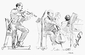 Seated Collection: CHAMBER MUSICIANS, c1935. Jacques Thibaud, Pablo Casals, and Alfred Cortot