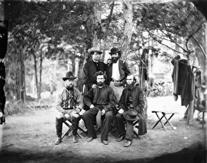 Seated Gallery: CIVIL WAR: IRISH BRIGADE. Father William Corby (seated right)