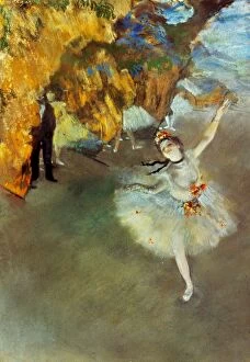 DEGAS: STAR, 1876-77. Edgar Degas: The Star or The Dancer on Stage. Pastel on paper, 1876-77