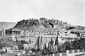Temple Of Athena Nike Collection: GREECE: ACROPOLIS. View of the Acropolis and the Temple of Theseus in Athens, Greece